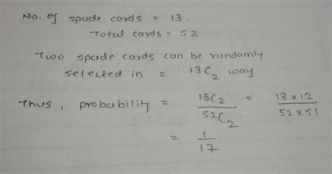 find the probability of getting a spade|2.1.3 .